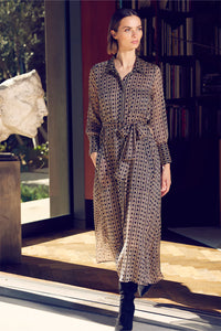Ines dress- lattice tile