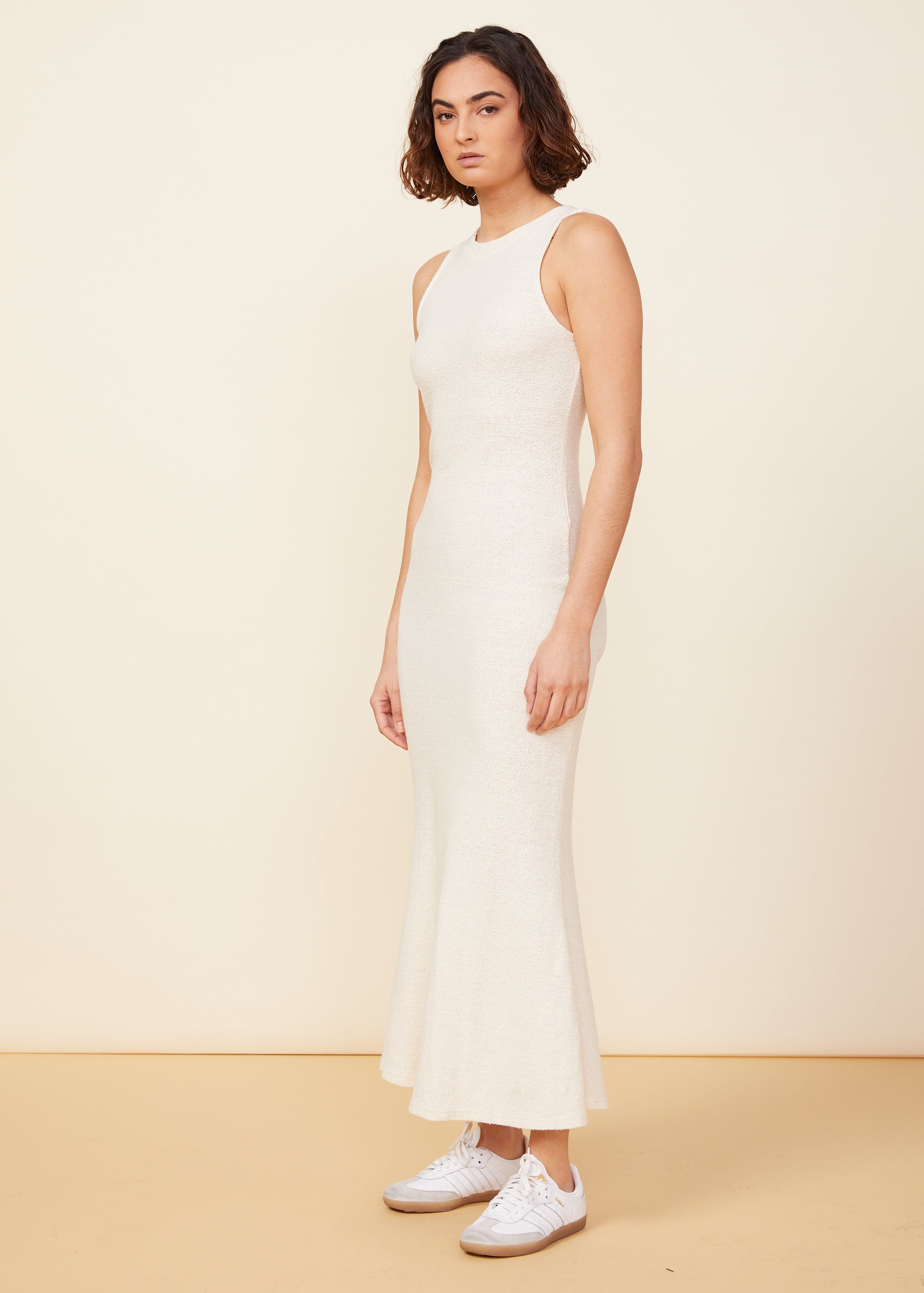 linen tank dress- ivory