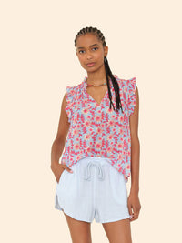 Bex top - cornflower blue