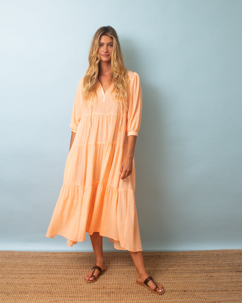 open lace back dress Orange Creamsicle Midi Dress – The Stockyard Road Boutique
