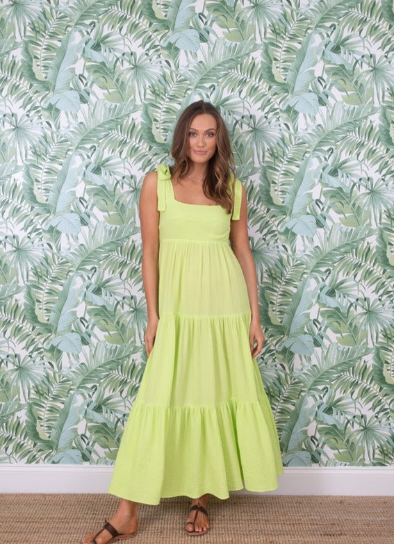 citrine green dress Marguerite Fortunate one