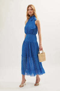 Abi midi dress- layla dot blue