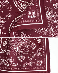Paisley silk bandana - rodeo red