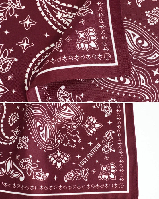 Paisley silk bandana - rodeo red