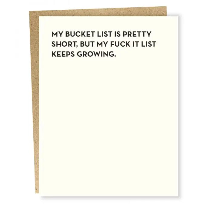 Bucket List Card