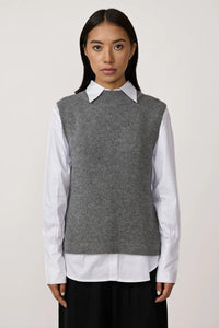 Mockneck sweater vest