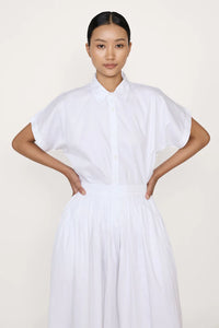 Relaxed short sleeve shirt - white