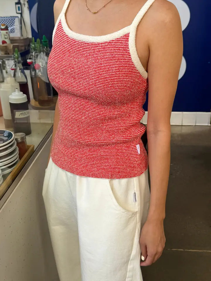 Lily sweater cami - red stripe