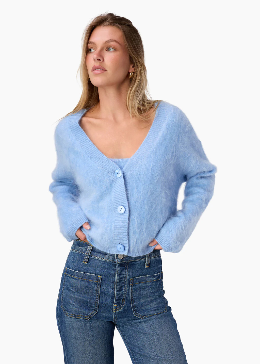 Josefa Cashmere cardigan - Cerulean