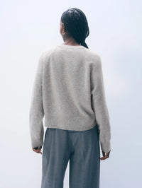 cashmere easy sweatshirt - grey