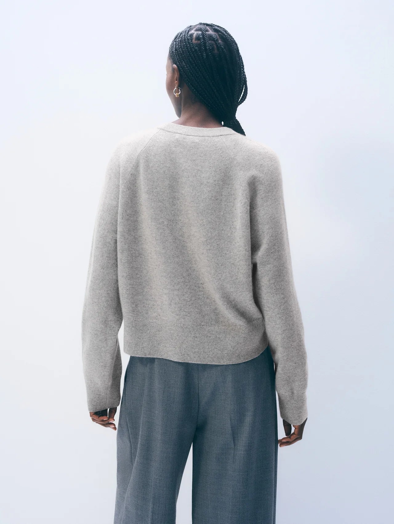 cashmere easy sweatshirt - grey