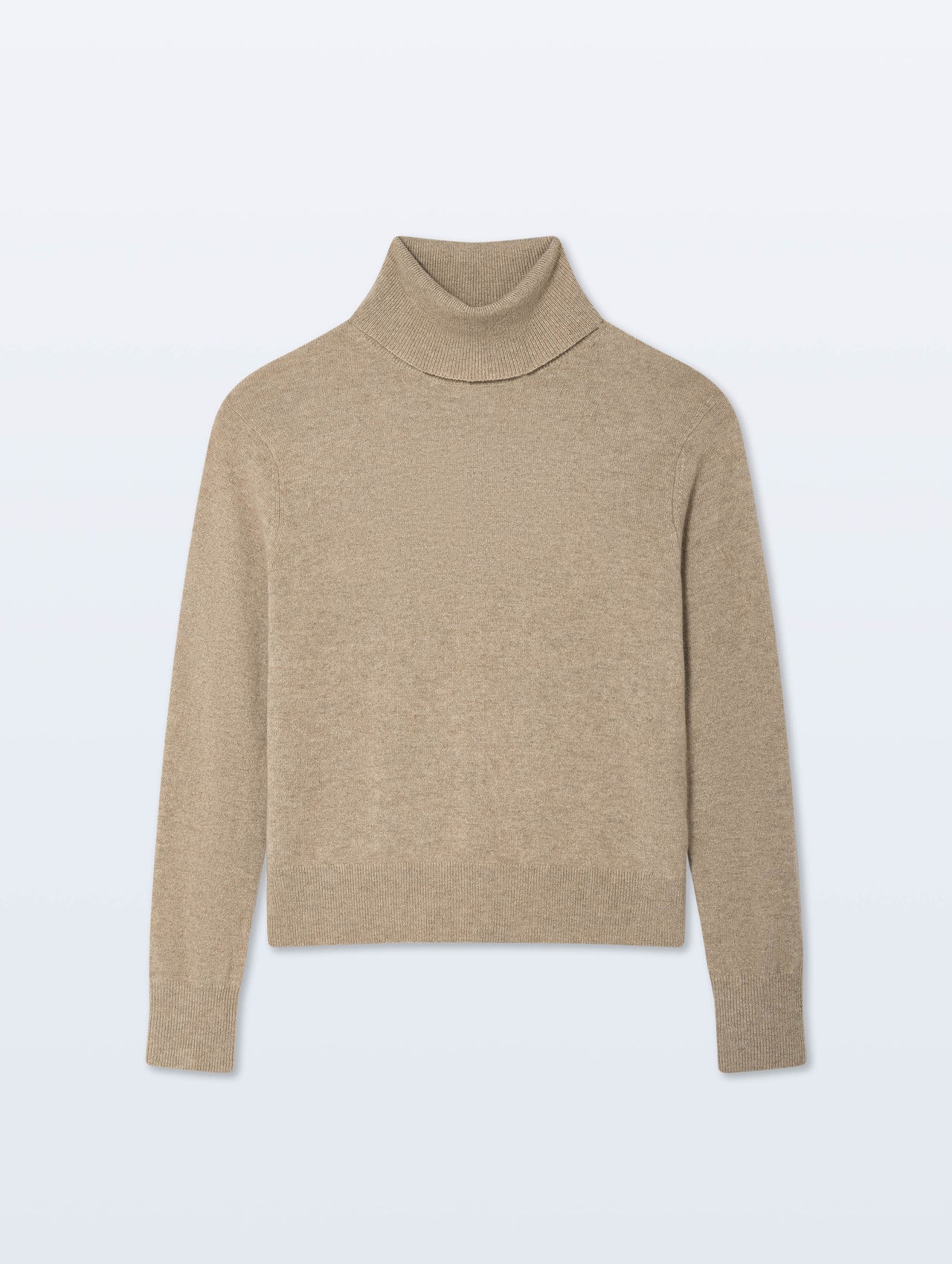 cashmere turtleneck -taupe heather