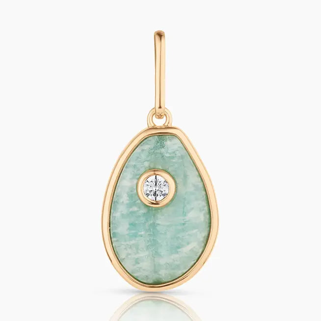 Cowrie Amazonite charm
