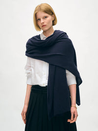 Cashmere Travel wrap - Navy