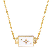Moon and back spinner necklace