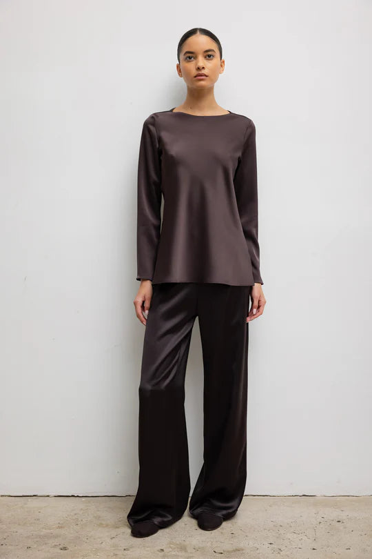 Barb wide leg pants - Chocolate