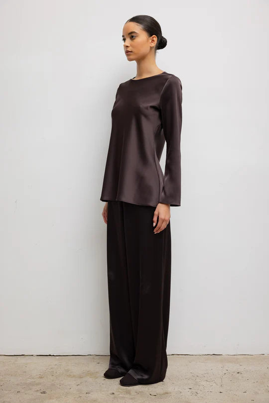 Barb wide leg pants - Chocolate