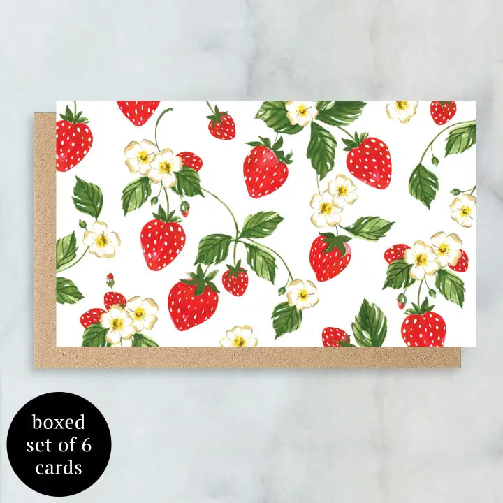 Strawberry blamk card set