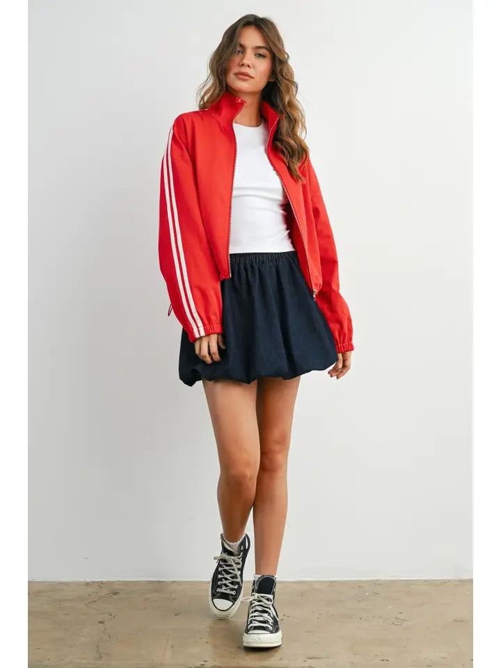 Red & White Athletic Jacket