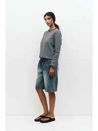 Kathleen top - blue & brown