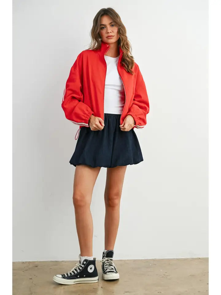 Red & White Athletic Jacket