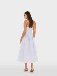 Stripe blue Aggie Bardot dress
