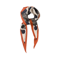 Noir Floral silk diamond scarf