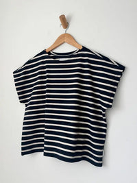 Manon top - navy stripe