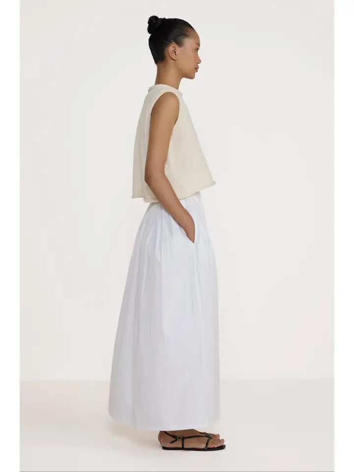 Cropped knit tank - ivory