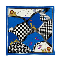 Journey electric blue silk scarf