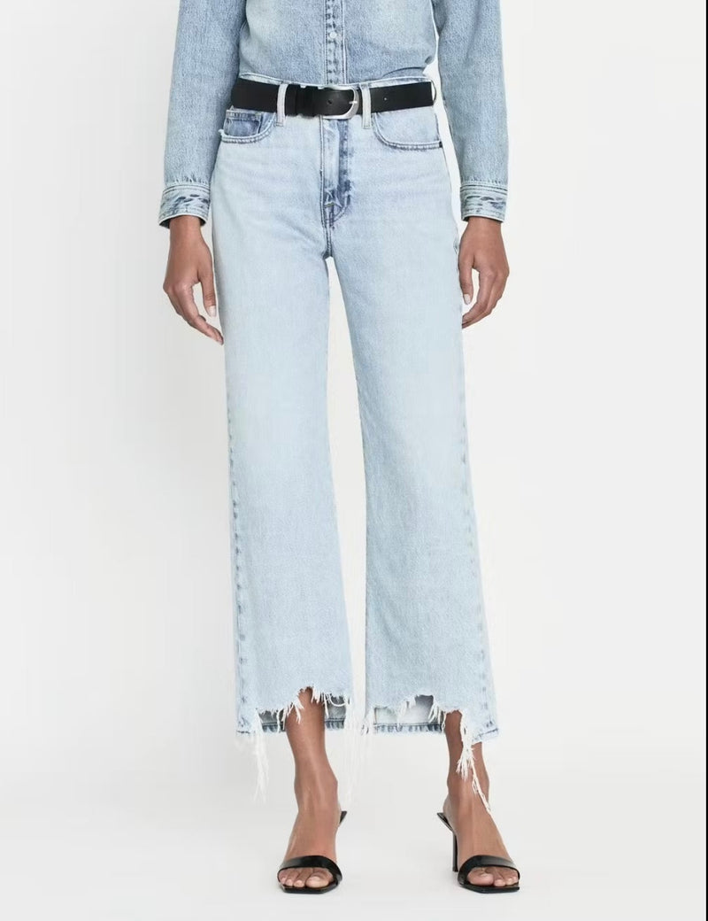 Le Jane crop bite hem - Fizz Indigo