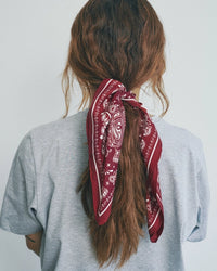 Paisley silk bandana - rodeo red
