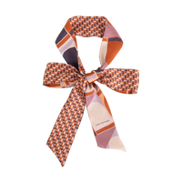 Modular silk skinny scarf