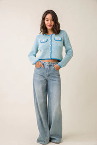 French Blue Cardigan