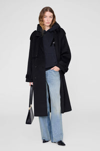 Jaci hoodie letterman - Vintage Black