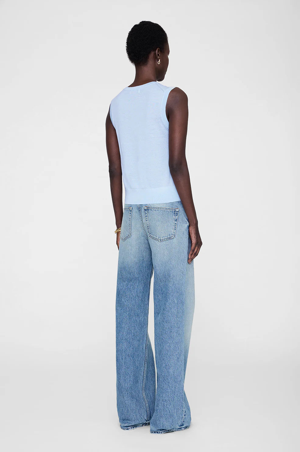 Moni crop tank - pale blue