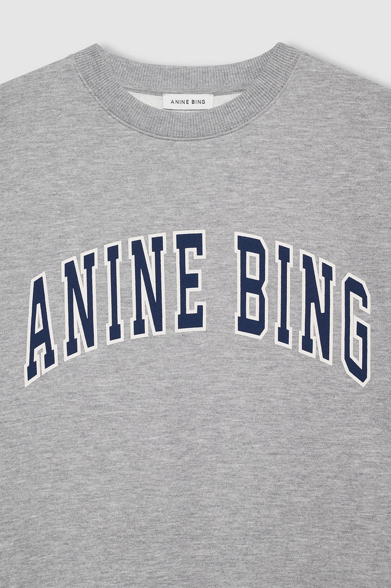 Spencer sweatshirt - heather grey w/ navy