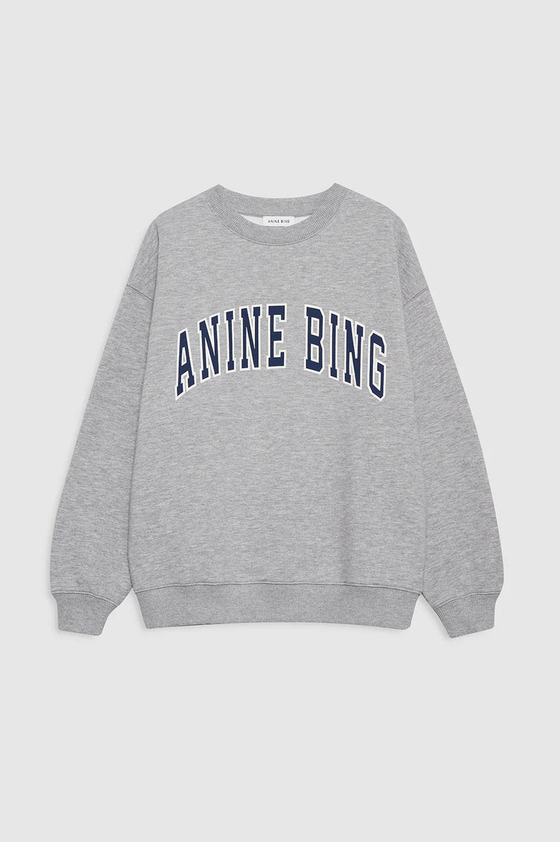 Spencer sweatshirt - heather grey w/ navy