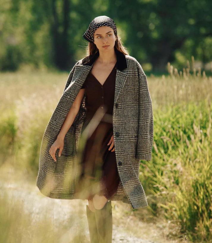 Arella cashmere cardi - dark umber