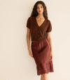 Arella cashmere cardi - dark umber