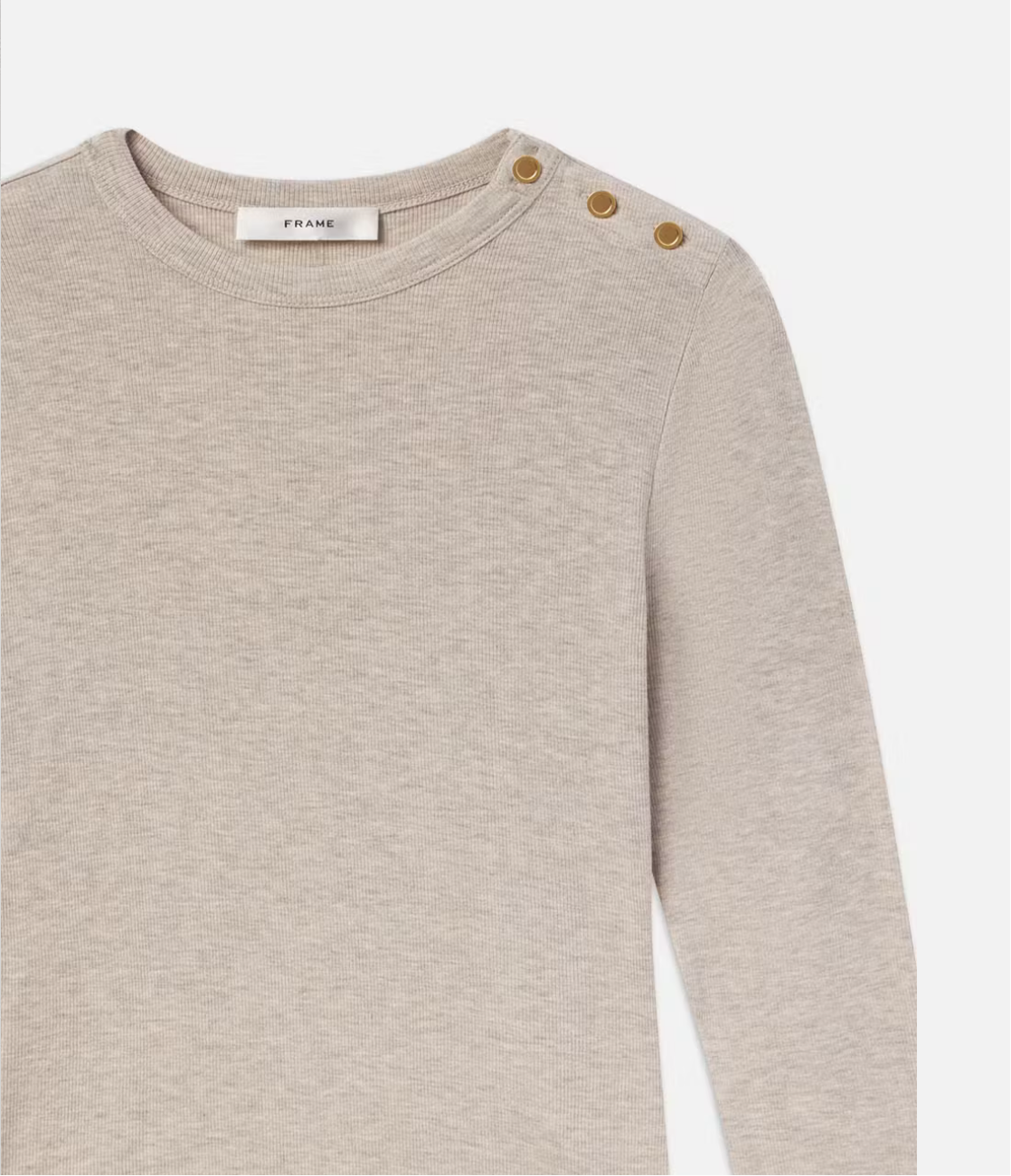 Rib long sleeve - oatmeal heather