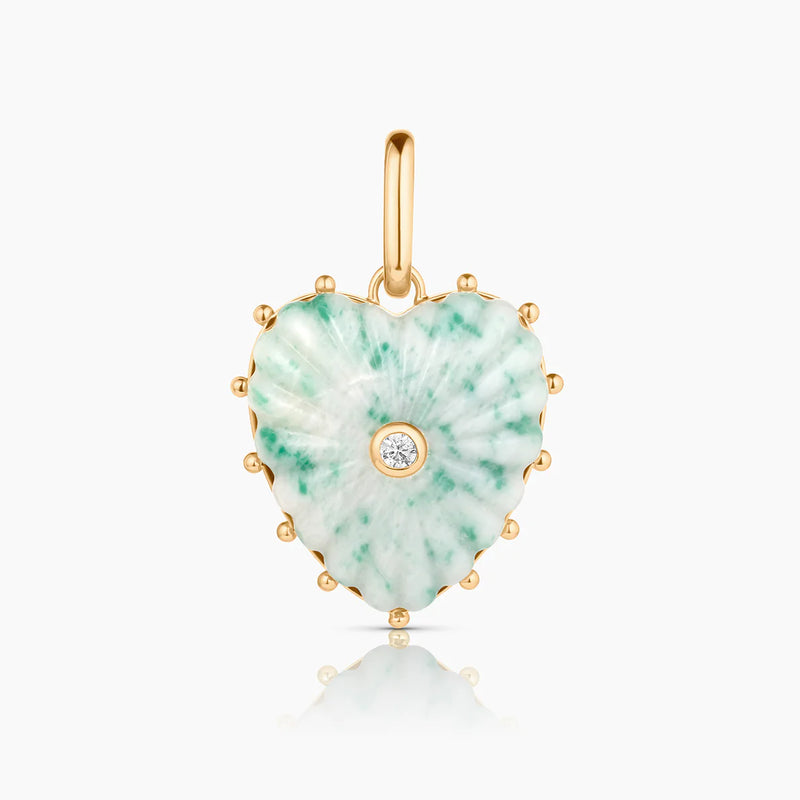 Malene green dot clip charm