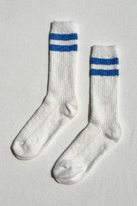 Cottage Varsity socks - white/blue