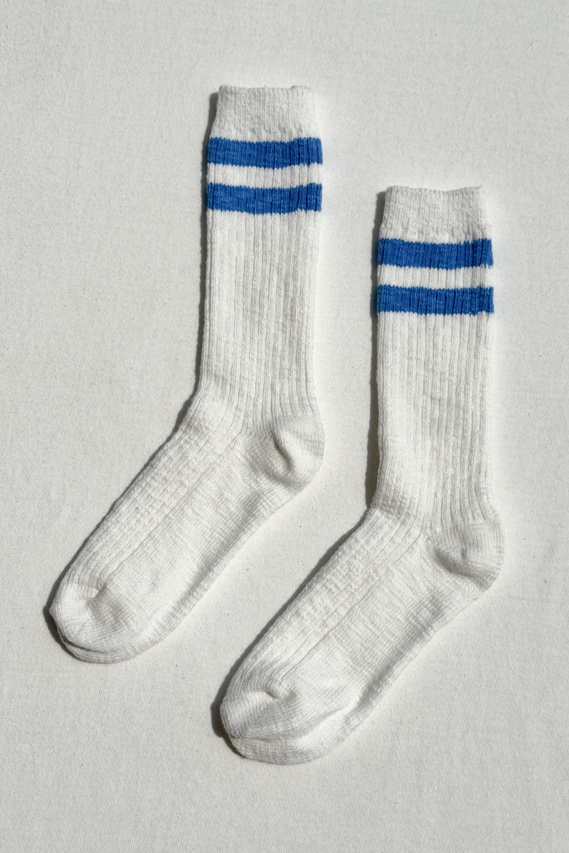 Cottage Varsity socks - white/blue