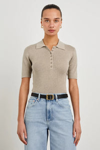 The Court Polo - heather oat