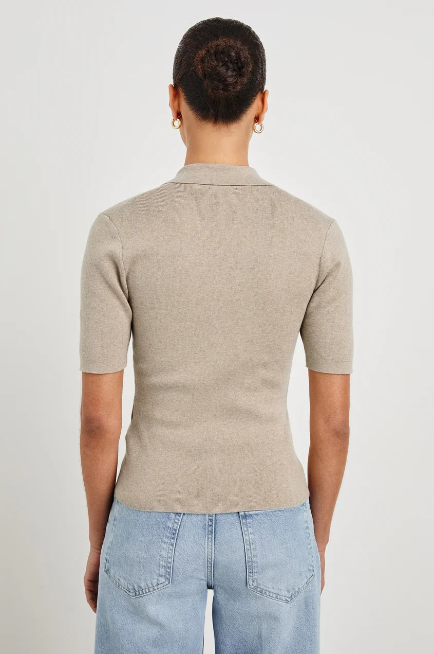 The Court Polo - heather oat