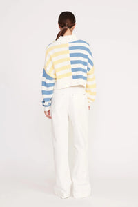 Crop Hampton sweater - Buttercup Seashore Stripe