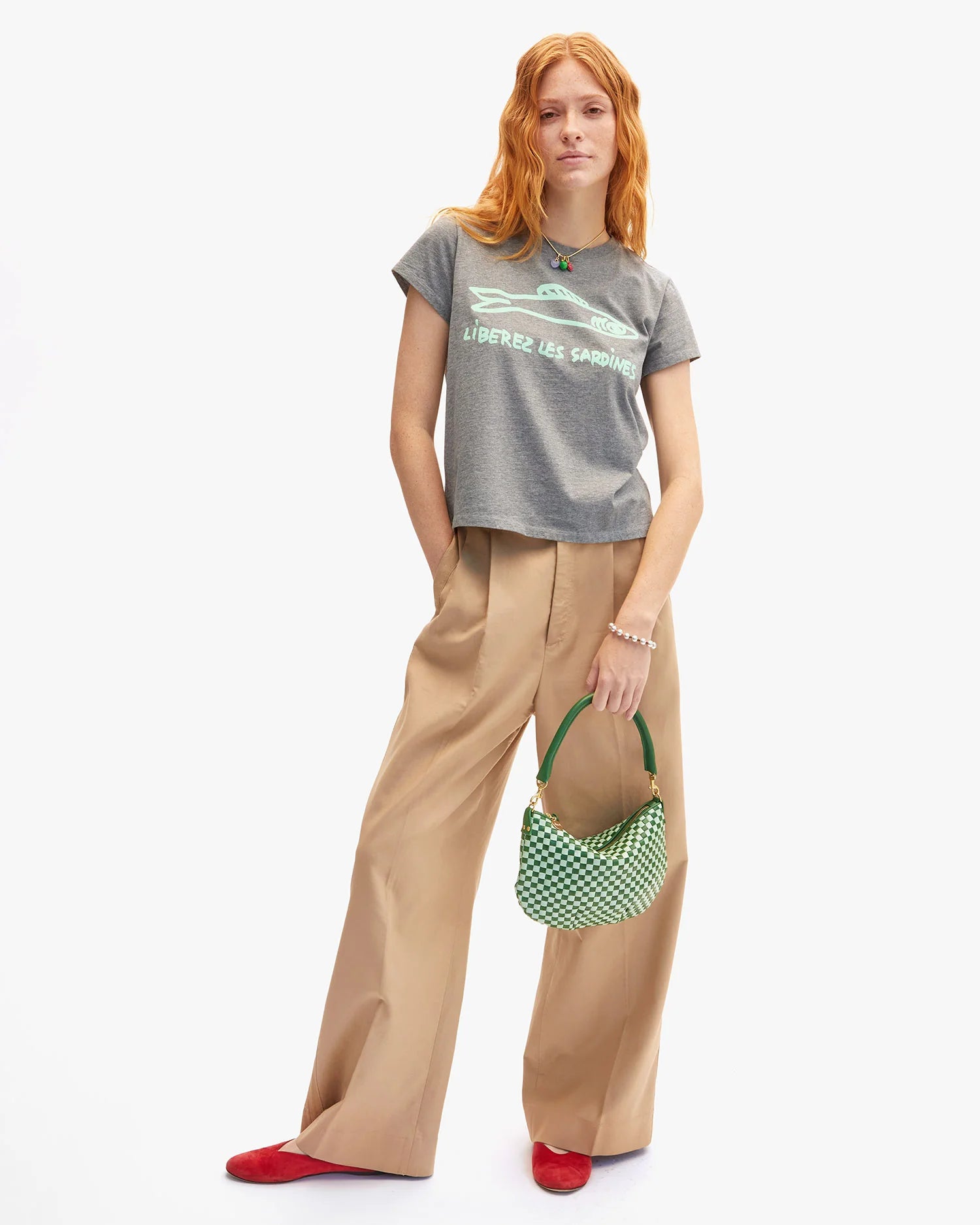 les sardines tee - grey