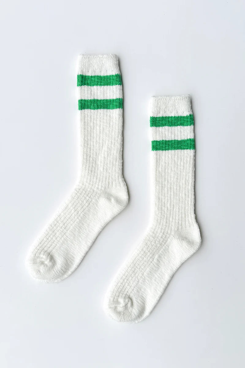 Cottage Varsity socks- green