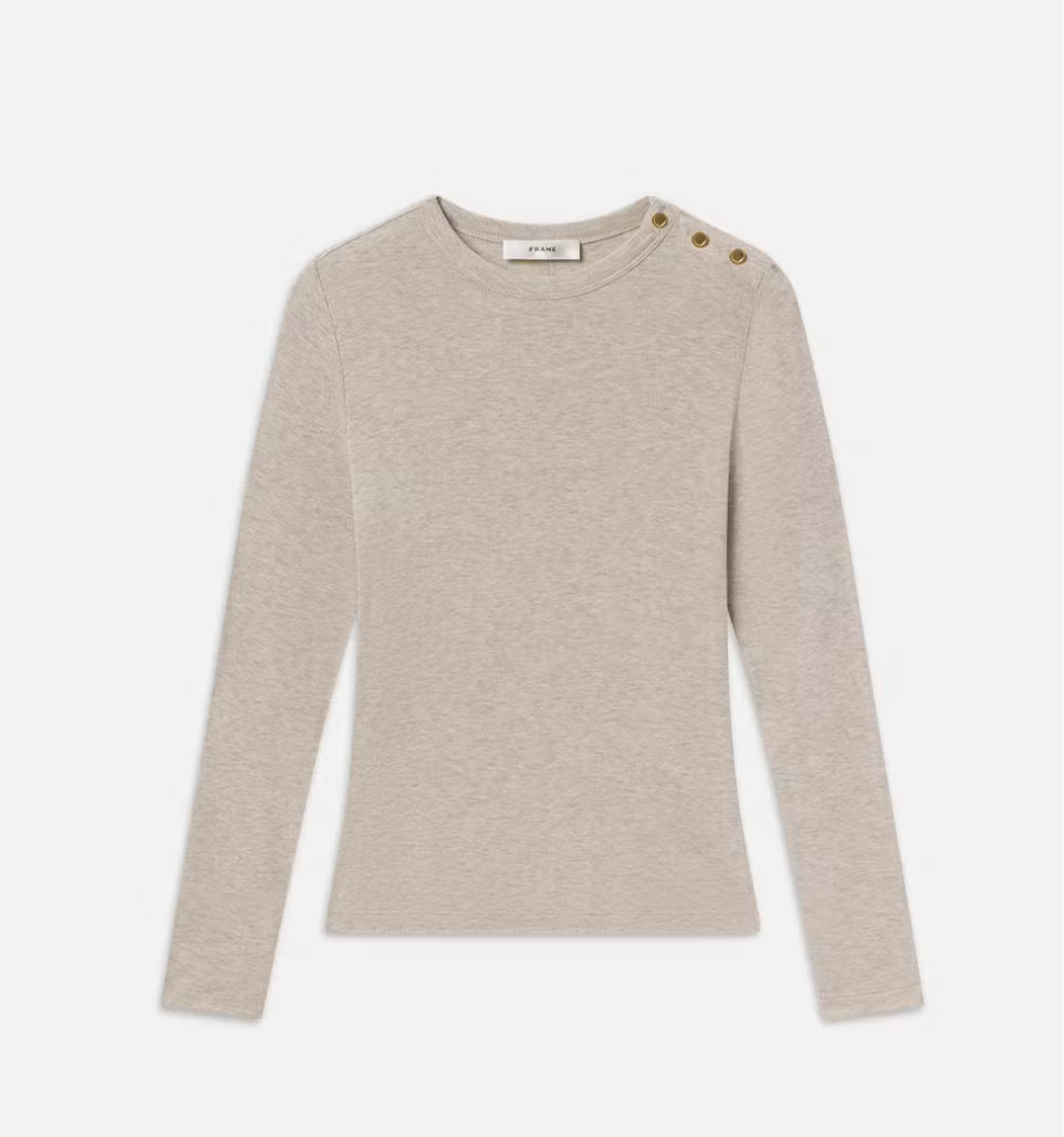 Rib long sleeve - oatmeal heather